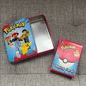 Pokemon Playing Cards with Tin Box